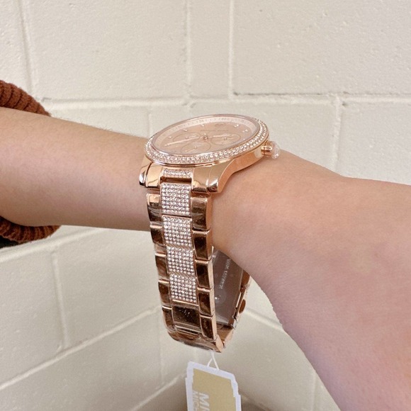 Michael Kors MK6826 Tibby Multifunction Rose Gold Tone Stainless Steel Watch - Picture 4 of 5